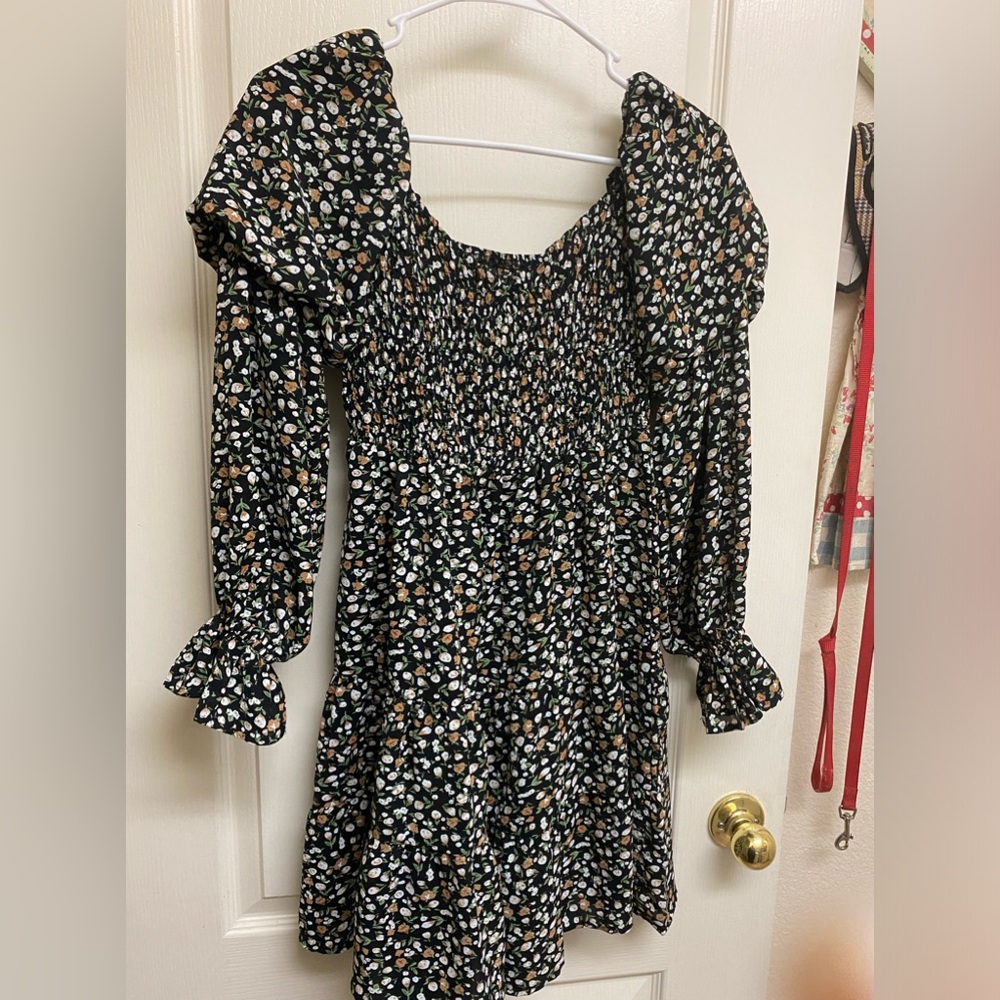 Long sleeve floral dress
